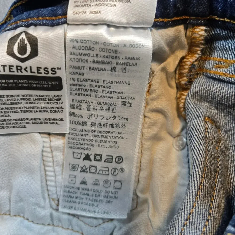 Levi’s 501 Shorts Womens Blue Denim High Rise Distressed Raw Hem Button Fly | 25